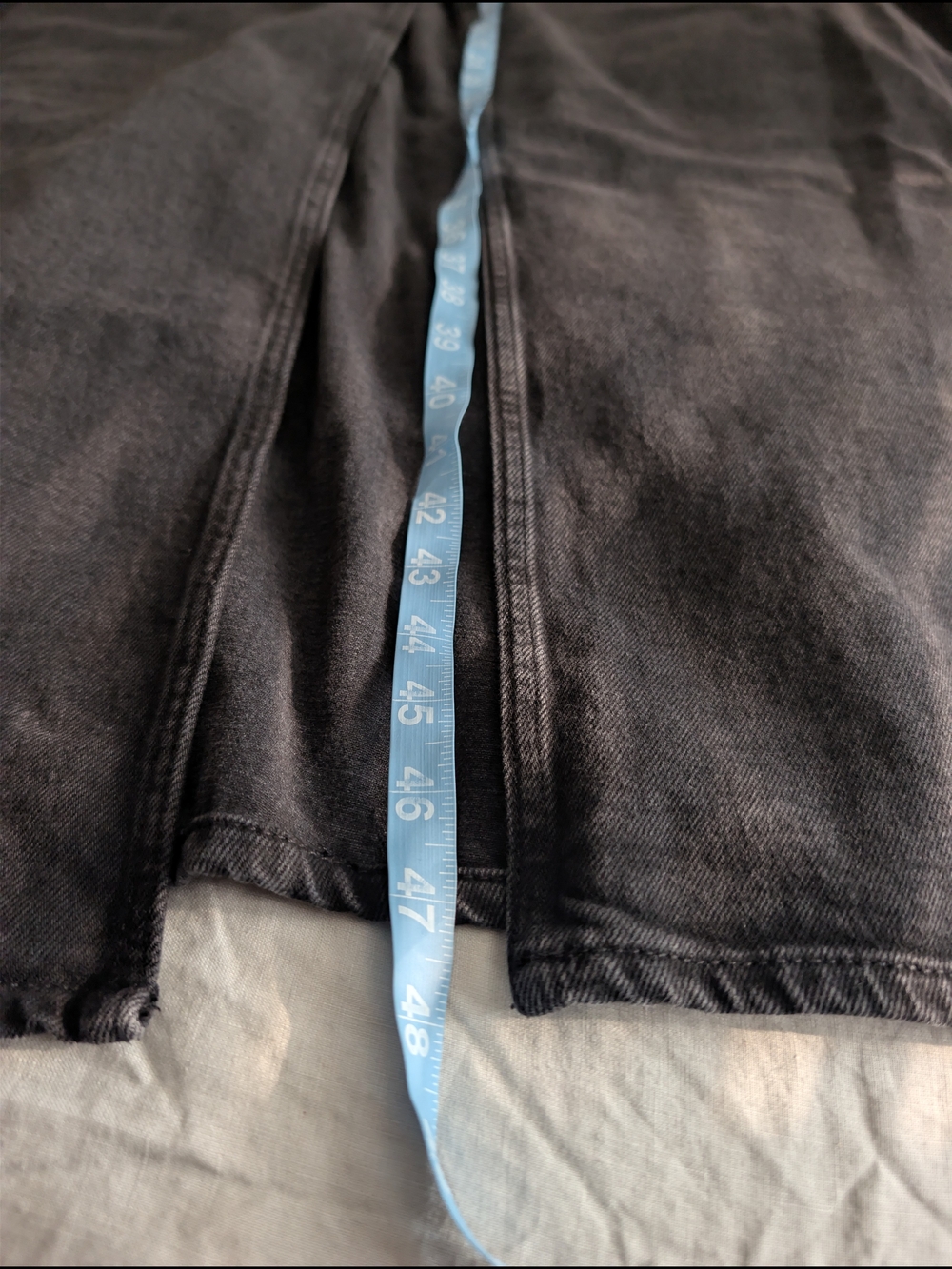 ​NWT Good American Good Ease Denim Maxi Skirt Black Slit Size 16 - Picture 7 of 9